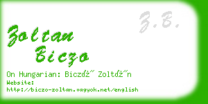 zoltan biczo business card