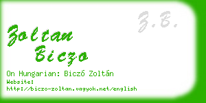 zoltan biczo business card